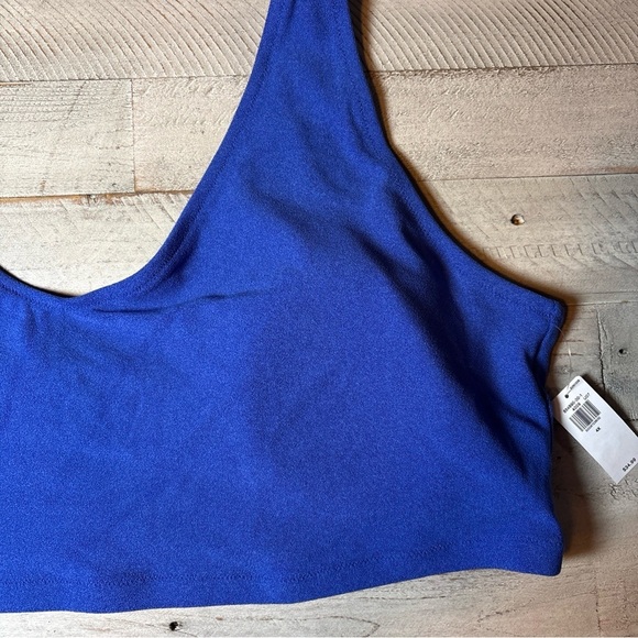 Old Navy Blue Terry Classic Swim Top Beach Vacation V-Neck 4X NWT! - Picture 4 of 13
